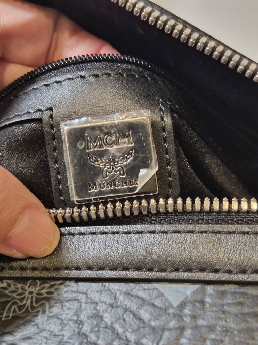 MCM Black Visetos Boston Satchel with Gold Logo Plate - Picture 14 of 16